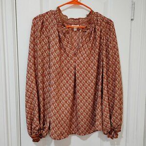 MAX STUDIO Blouse V-Neck Long Balloon Sleeve Size Medium